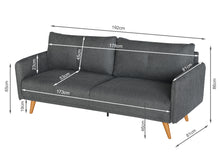 Load image into Gallery viewer, Harlan 3 Seater Sofa - Dark Grey
