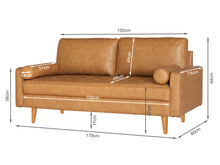 Load image into Gallery viewer, Chester 3 Seater Sofa - Honey Tan