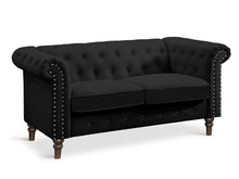 Load image into Gallery viewer, Chesley Velvet 2 Seater Sofa - Black