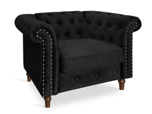 Load image into Gallery viewer, Chesley Velvet Occasional Chair - Black