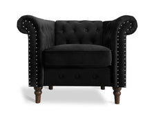Load image into Gallery viewer, Chesley Velvet Occasional Chair - Black