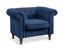 Load image into Gallery viewer, Chesley Velvet Occasional Chair - Navy Blue