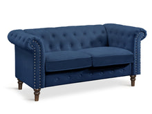 Load image into Gallery viewer, Chesley Velvet 2 Seater Sofa - Navy Blue