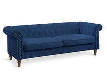 Load image into Gallery viewer, Chesley Velvet 3 Seater Sofa - Navy Blue