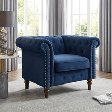 Load image into Gallery viewer, Chesley Velvet Occasional Chair - Navy Blue