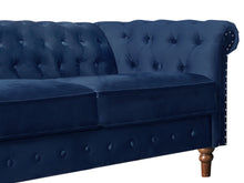 Load image into Gallery viewer, Chesley Velvet 3 Seater Sofa - Navy Blue