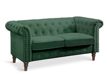 Load image into Gallery viewer, Chesley Velvet 2 Seater Sofa - Green