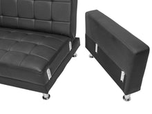 Load image into Gallery viewer, Minnesota 5 Seater Sofa Bed Futon with Chaise - Black