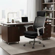 Load image into Gallery viewer, Melissa Office Chair with Footrest - Black + White