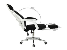 Load image into Gallery viewer, Melissa Office Chair with Footrest - Black + White
