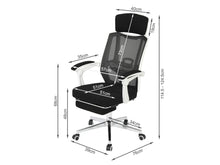 Load image into Gallery viewer, Melissa Office Chair with Footrest - Black + White