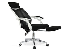 Load image into Gallery viewer, Melissa Office Chair with Footrest - Black + White