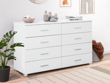 Load image into Gallery viewer, Bram Low Boy 8 Drawer Chest Dresser - White
