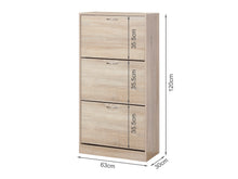 Load image into Gallery viewer, Matilda 3 Drawer Shoe Cabinet Storage Rack - Maple