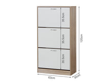 Load image into Gallery viewer, Anau 3 Drawer Shoe Cabinet Storage Rack - Oak