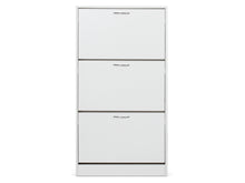 Load image into Gallery viewer, Anau 3 Drawer Shoe Cabinet Storage Rack - White