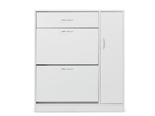 Load image into Gallery viewer, Kihona 3 Drawer Shoe Cabinet Storage Rack - White