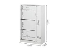 Load image into Gallery viewer, Horotea 4 Drawer Shoe Cabinet Storage Rack - White