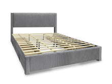 Load image into Gallery viewer, Gower Super King Fabric Bed Frame with 4 Drawers - Grey