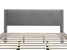 Load image into Gallery viewer, Gower Super King Fabric Bed Frame with 4 Drawers - Grey