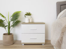 Load image into Gallery viewer, Bram Bedside Table - Oak + White