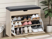 Load image into Gallery viewer, Hawea Wooden Shoe Rack 3 Layer - Oak