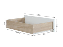 Load image into Gallery viewer, Bram 3 Door Wardrobe Cabinet with Mirror - Oak + White