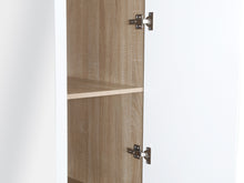 Load image into Gallery viewer, Bram 3 Door Wardrobe Cabinet with Mirror - Oak + White