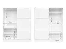Load image into Gallery viewer, Tonto 160cm Wardrobe With Sliding Doors - White