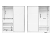 Load image into Gallery viewer, Tonto 160cm Wardrobe With Sliding Doors - White