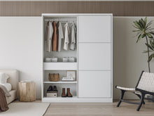 Load image into Gallery viewer, Tonto 160cm Wardrobe With Sliding Doors - White