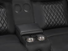 Load image into Gallery viewer, Grovetown Electric Recliner Corner Sofa with LED and Speaker - Black