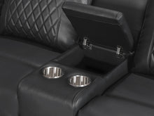 Load image into Gallery viewer, Grovetown Electric Recliner Corner Sofa with LED and Speaker - Black