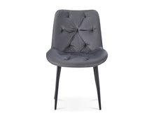 Load image into Gallery viewer, Dallas Dining Chair - Set of 4 - Dark Grey + Black