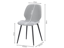 Load image into Gallery viewer, Irene Dining Chair - Set of 4 - Light Grey + Black