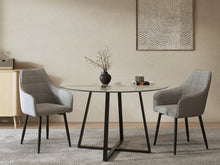 Load image into Gallery viewer, Kendra Dining Chair - Set of 2 - Light Grey + Black