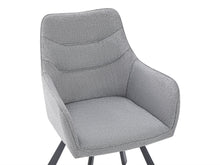Load image into Gallery viewer, Malaya Swivel Dining Chair - Set of 2 - Bluish Grey + Black