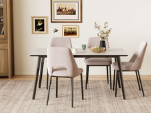 Load image into Gallery viewer, Julie Dining Chair - Set of 4 - Light Brown + Black