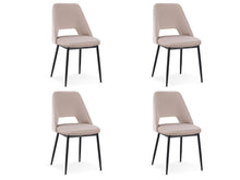 Load image into Gallery viewer, Julie Dining Chair - Set of 4 - Light Brown + Black