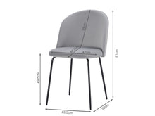 Load image into Gallery viewer, Zoya Dining Chair - Set of 4 - Grey + Black