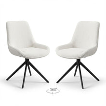Load image into Gallery viewer, Ramona Boucle Dining Chair - Set of 2 - White + Black