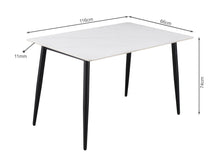 Load image into Gallery viewer, James Rectangular Ceramic Dining Table 120 x 80cm