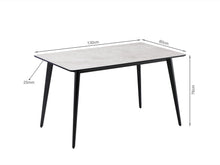 Load image into Gallery viewer, Shiloh Rectangular Dining Table 130 x 80cm - Grey + Black