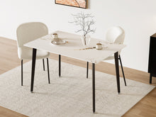 Load image into Gallery viewer, Glenn Rectangular Ceramic Top Dining Table 120 x 80cm - White + Black