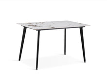 Load image into Gallery viewer, Glenn Rectangular Ceramic Top Dining Table 120 x 80cm - White + Black