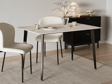 Load image into Gallery viewer, Glenn Rectangular Ceramic Top Dining Table 120 x 80cm - White + Black