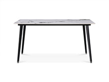 Load image into Gallery viewer, Glenn Rectangular Ceramic Dining Table 150 x 90cm - White + Black