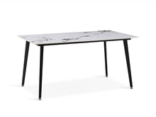 Load image into Gallery viewer, Glenn Rectangular Ceramic Dining Table 150 x 90cm - White + Black