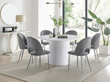 Load image into Gallery viewer, Pearl Round Ceramic Dining Table 120 x 76cm - White