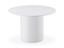 Load image into Gallery viewer, Pearl Round Ceramic Dining Table 120 x 76cm - White